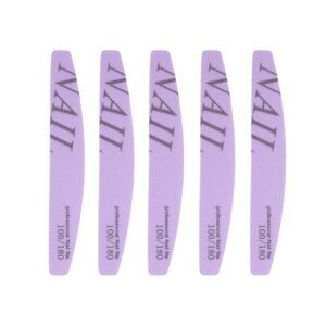 Half-moon Sponge Nail Files Purple 5 Pcs